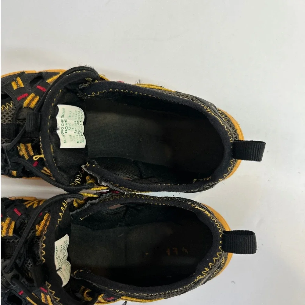 Merrell Boys M-Hydro Chop Shan Water Sandals Black Yellow Red Big Boys Size 1W
